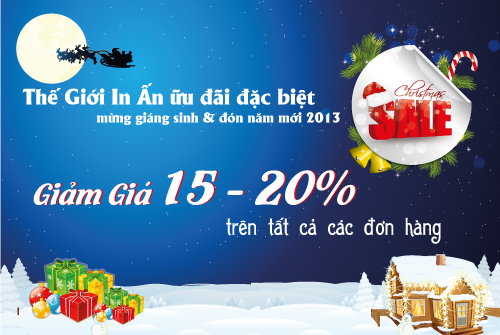 Thế giới in ấn ưu đãi đặc biệt đón giáng sinh, chào năm mới 2013